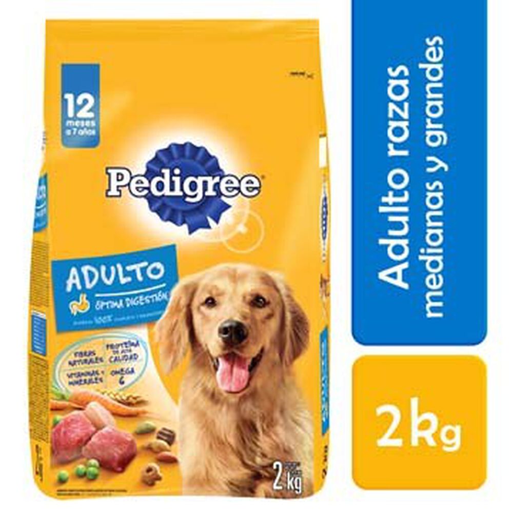 Alimento para perro adulto Pedigree razas medianas y grandes 2 Kg image number 0