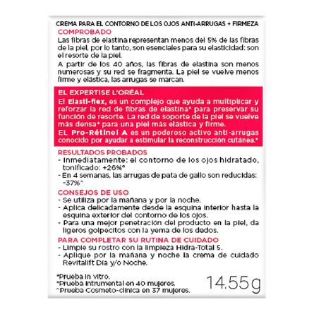 Crema de Ojos L'Oréal Paris Revitalift Anti-Arrugas 15 ml image number 4