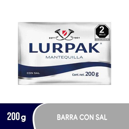 Mantequilla Lurpak Barra Con Sal 200 g image number 1