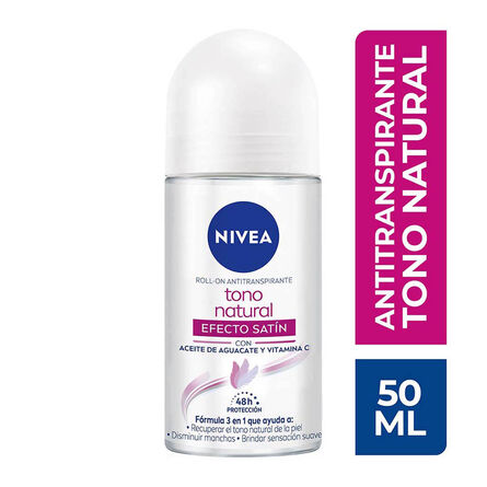Desodorante Aclarante Nivea Tono Natural Efecto Satín roll on 50 ml image number 2