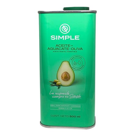 Aceite Simple Aguacate Con Oliva 500 Ml image number 2