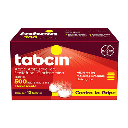 Tabcin&nbsp;500 Ácido Acetilsalicílico 500 mg  12 tabletas&nbsp;​ image number 1