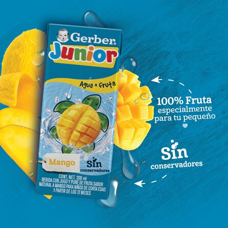 Bebida Hidratante Junior Splasher Etapa 4 Mango 200ml image number 4