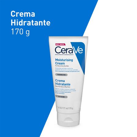 CeraVe Crema Hidratante para Rostro y Cuerpo Piel Seca 170 ml image number 1