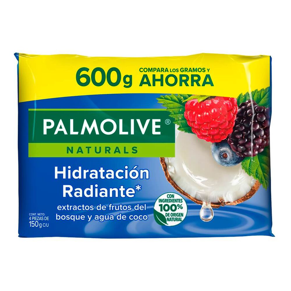 Jabón en Barra Palmolive Naturals Frutos y Agua de Coco 4 pzas 150 g image number 0