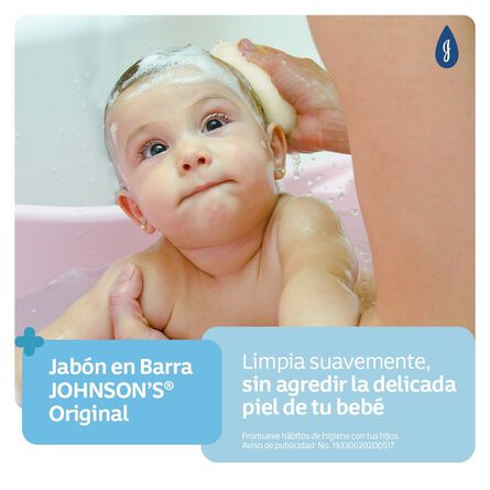 Jabón en Barra para bebé JOHNSONS Original 75 gr 3-Pack image number 4