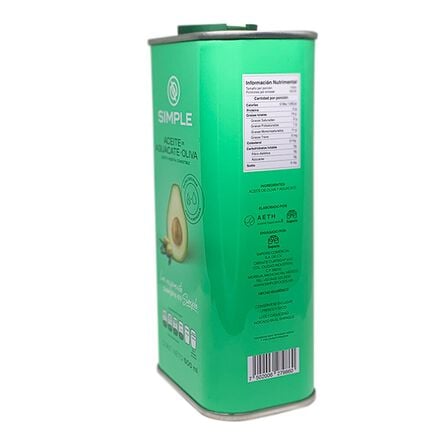 Aceite Simple Aguacate Con Oliva 500 Ml image number 1
