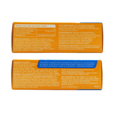 Vitamina C + Zinc Redoxon Plus 10 Tabletas Efervescentes image number 6