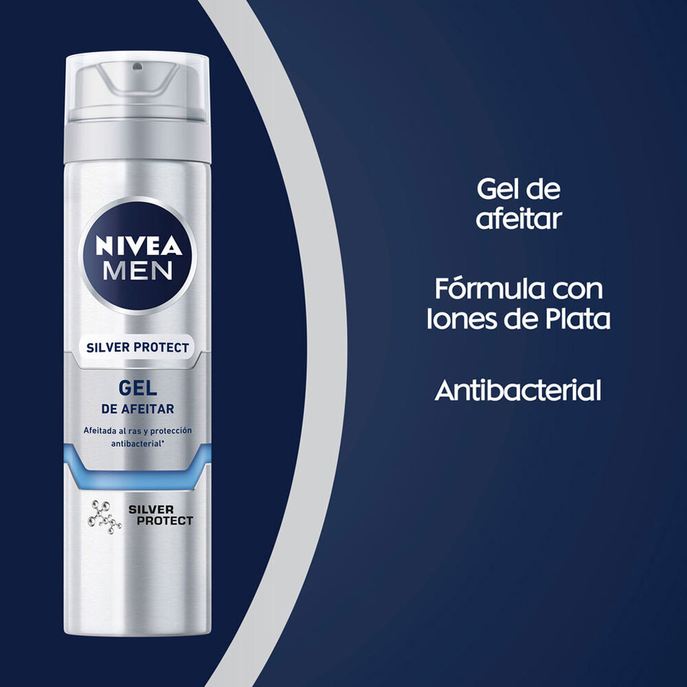 Nivea Men gel Para Afeitar Silver Protect, 200ml image number 2