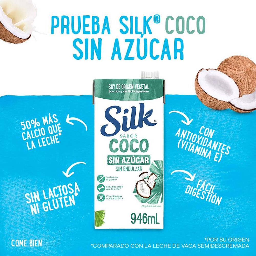 Silk Alimento Líquido De Coco Sin Azúcar 946mL image number 1