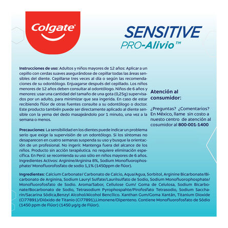 Pasta Dental Colgate Sensitive Pro-Alivio Original 75 ml image number 1