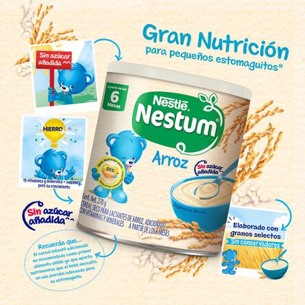 Cereal Infantil Nestum Etapa 1 Arroz Lata 270g image number 4