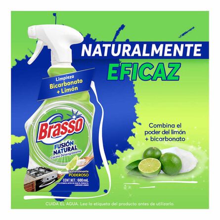 Brasso® Limpiador Líquido Desengrasante para Cocina Fusión Natural 600 ml image number 2