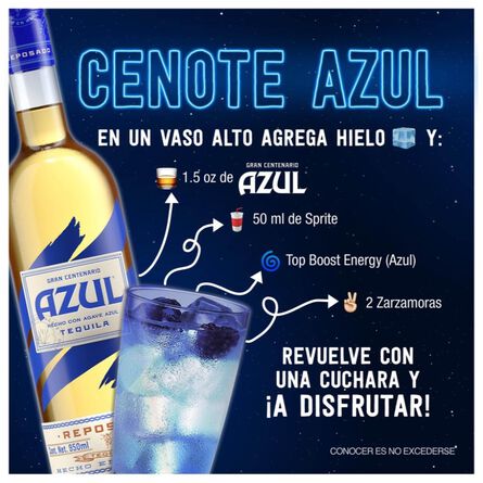 Tequila Centenario Azul Reposado 700 ml image number 1