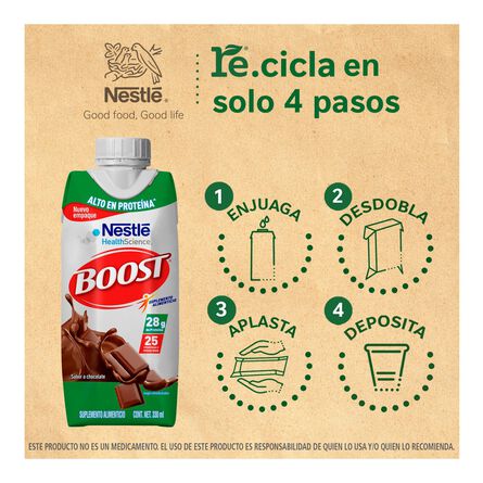 Suplemento Alimenticio Boost Azteca Alto en Proteína Chocolate 330 ml image number 8
