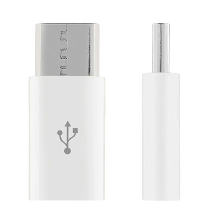 Adaptador Jack Micro USB a PLUG USB Steren USB-478 Blanco image number 1