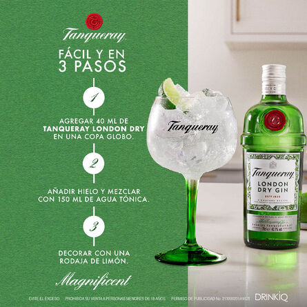 Ginebra Tanqueray London Dry 750 ml image number 2