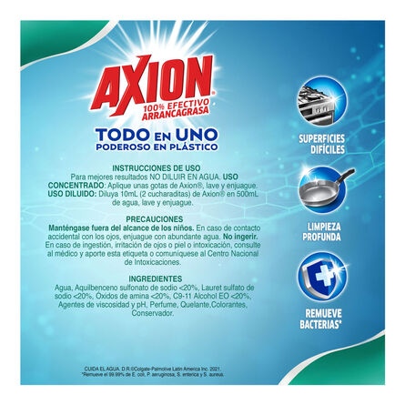 Lavatrastes Complete Plasticos Axion 640 Ml image number 1