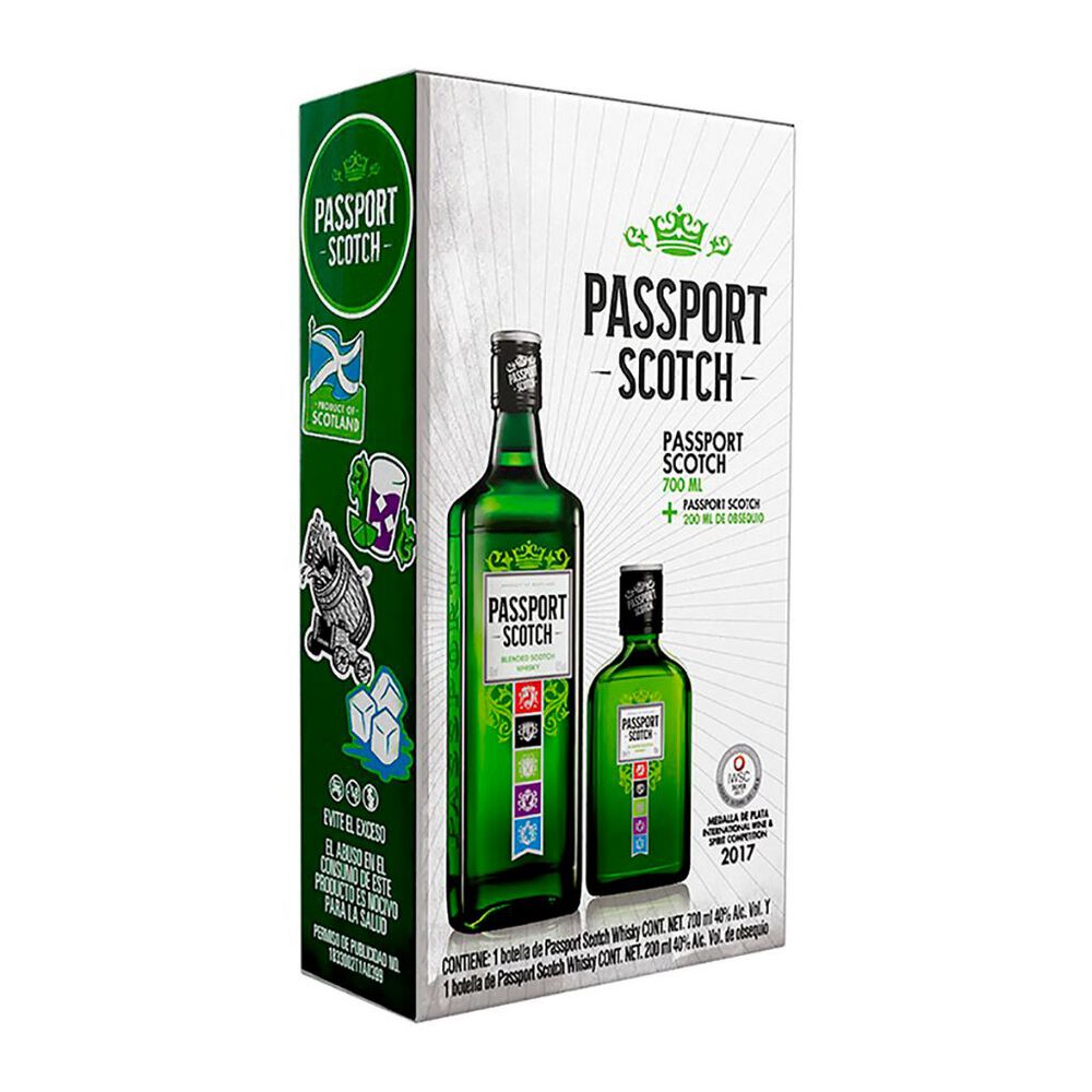 Whisky Passport Scotch 700 ml + Passport Scotch 200 ml image number 0