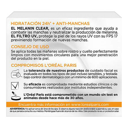 Crema Facial L'Oréal Paris Hidra Total 5 Cuidado Día Aclarante 50 Ml image number 3