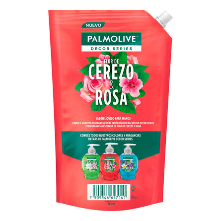 Jabón para Manos Palmolive Decor Series Flor de Cerezo y Rosa 800 ml image number 1