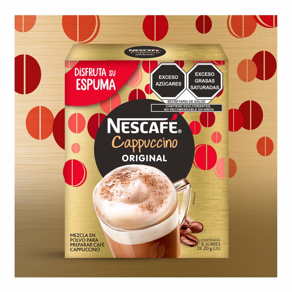 Café soluble Nescafé Cappuccino Original 6 Sticks 20 g c/u 120 g image number 2