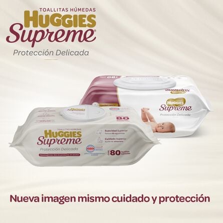 Toallitas Húmedas Huggies Supreme Protección Delicada con 80 piezas image number 6