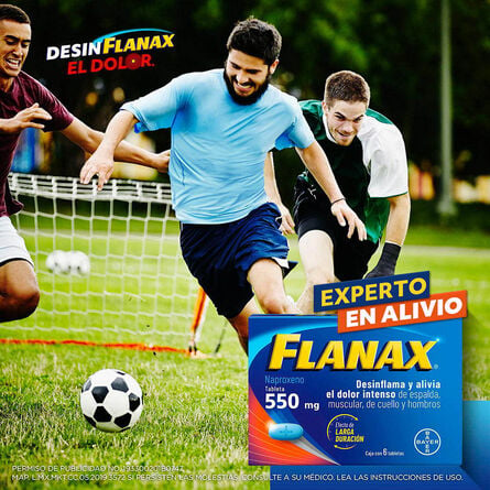 Flanax Desinflama y Alivia El Dolor Del Día a Día 550 mg 6 tabletas image number 1