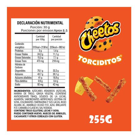 Botana De Chile Y Queso Cheetos Torciditos 240 g image number 2