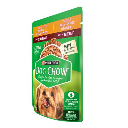 Purina Dog Chow Carne Alimento húmedo Adultos minis y pequeños, pouch de 100g image number 2