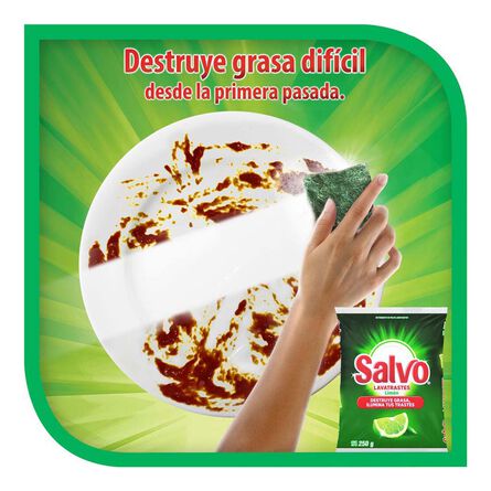 Salvo Limón Detergente en Polvo Lavatrastes 2.1 Kg image number 1