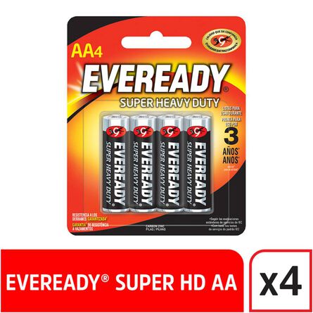 Pila Eveready Super HD AA Blister con 4 pz image number 1
