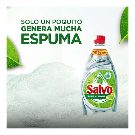 Salvo Detergente Líquido Lavatrastes Pure & Lemon 750 ml image number 5