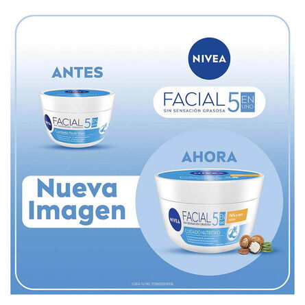 Nivea Crema Facial Hidratante 5 En 1 Cuidado Nutritivo 200 ml image number 3