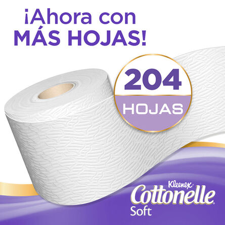 Papel higiénico Cottonelle Soft XL 6 rollos de 204 hojas c/u image number 3