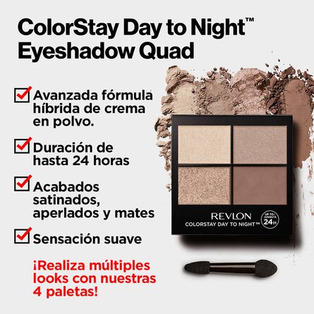 Sombras Para Ojos Revlon Colorstay Day To Night Quads Tono 505 Decadent 4.8 Gr image number 3