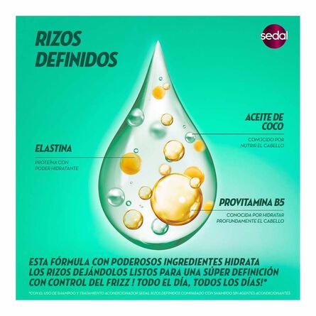 Shampoo Sedal Rizos Definidos 620 ml image number 1