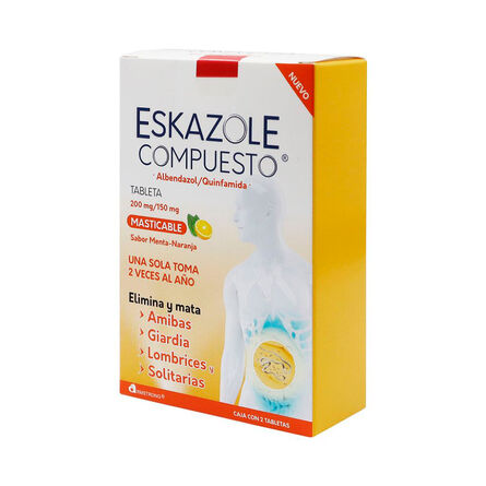 Eskazole M-N Comp 200/150mg Tab con 2 Pzas image number 1