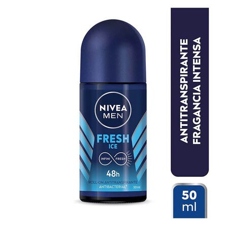 Desodorante Antibacterial Nivea Men Fresh Ice en Roll On 50 ml image number 1