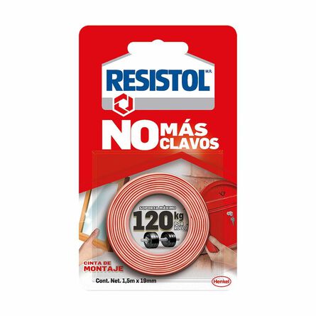 Adhesivo Resistol No Mas Clavos Cinta De Montaje 120 Kg image number 0