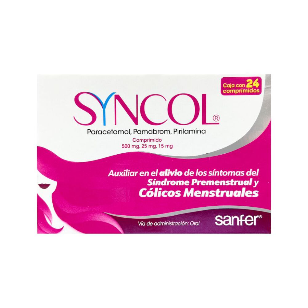 Syncol 500/25/15mg Cmpr con 24 image number 0