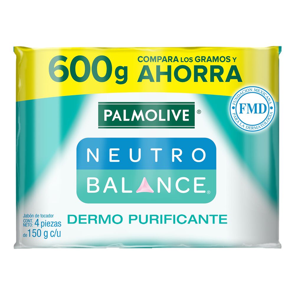 Jabón en Barra Palmolive Neutro Balance Dermo Purificante 4 pzas 150 g image number 9