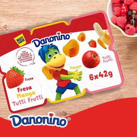 Danonino Queso Petit Suisse Sabores Fresa Mango y Tutti Frutti 6 piezas de 42 gr c/u image number 5