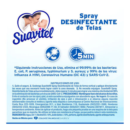 Spray para Telas Suavitel Desinfectante 350 ml image number 1