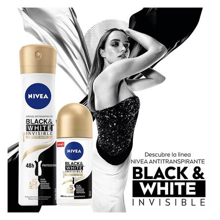 Desodorante Antimanchas Nivea Black & White Invisible Efecto Satín 150 ml image number 5