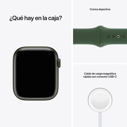 Apple Watch Series 7 MKJ93LZ/A Aluminio 45mm Verde image number 3