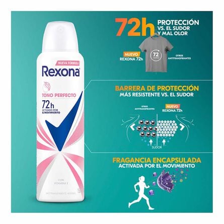 Antitranspirante Rexona Women Tono Perfecto en Aerosol para Mujer 150 ml image number 6