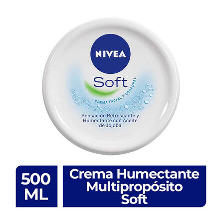 Crema Humectante para el Cuerpo, Rostro y Manos Nivea Creme Soft 500 ml image number 1