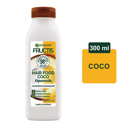 Acondicionador Garnier Fructis Hair Food Coco 300 ml image number 2