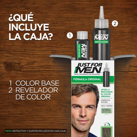 Tinte Just For Men Colorante en Shampoo Castaño 66 ml image number 5